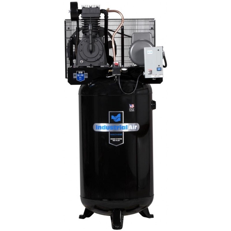 Industrial Air Compressor 5 HP 80 Gallon 2 Stage Cast Iron