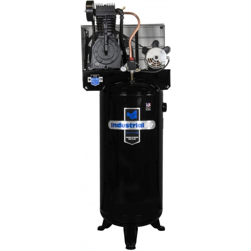 Industrial Air Compressor 5 HP Single Phase 230V 60 Gallon Two Stage