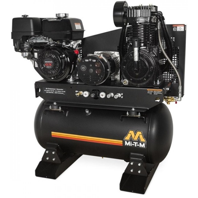 Mi T M 30 Gallon 389 cc GX390 OHV Two Stage Air Compressor/Generator
