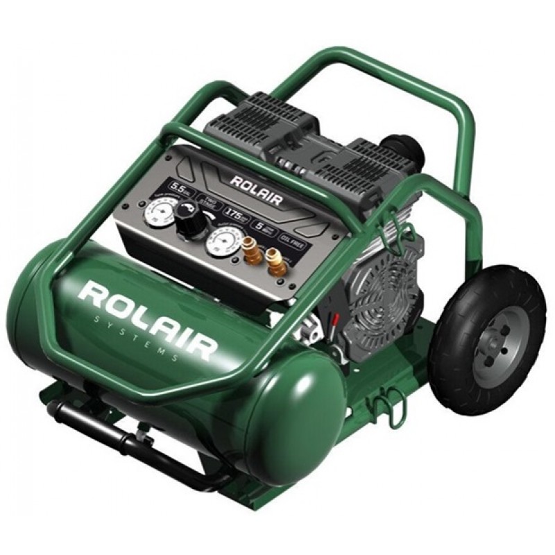 Rolair 5 Gal 2HP 5 CFM 2-Stage 175 PSI Electric Wheeled Compressor